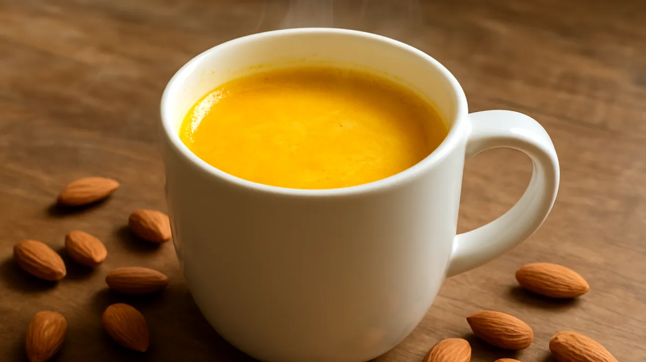 Goldene Milch mit Ghee und Mandeln (Haldi Doodh)"